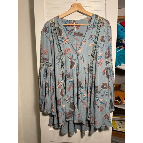 Free People Just the Two of Us Top, Light Blue XS - Picture 1 of 16